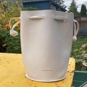 Derek Lam Cream Leather Bucket Bag